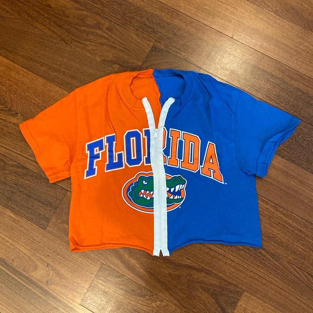 University of Florida vintage zipped up crop top